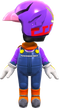 The Waluigi Mii Racing Suit from Mario Kart Tour