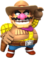 Wario's Hiker and Cowboy outfits in Mario Kart Tour
