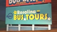 Rosalina Bus Tours billboard in Mario Kart World