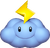 Artwork of a Thunder Cloud from Mario Kart Wii.