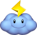 Artwork of a Thunder Cloud from Mario Kart Wii.
