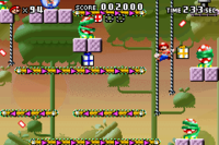 Part 2 of Level 5-1 from the game Mario vs. Donkey Kong.