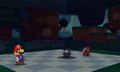 The shadow of the Square Can above the Ninji