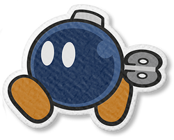 Artwork of Bob-omb from Paper Mario: The Origami King