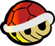 Red Shell item sticker for the Mario Strikers: Battle League trophy in the Trophy Creator application