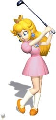 Mario Golf (N64) artwork: Princess Peach