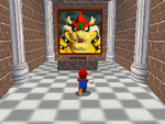 Mario entering Bowser in the Sky