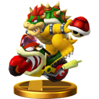 Bowser + Flame Runner trophy from Super Smash Bros. for Wii U