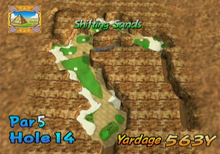 Hole 14 of Shifting Sands from Mario Golf: Toadstool Tour