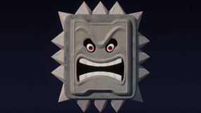 A Thwomp in The Super Mario Galaxy Movie