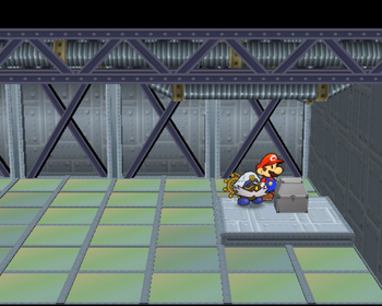 First treasure chest in X-Naut Fortress of Paper Mario: The Thousand-Year Door.
