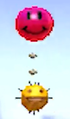 A Baron von Zeppelin carrying a yellow Pokey from Yoshi's New Island