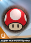 A Pro Horse Symbol Super Mushroom Symbol card from Mario Sports Superstars