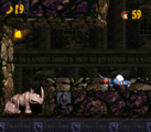 Castle Crush The third level (second in the remake), Castle Crush takes place inside of a castle where the Kongs are taken upward by a rising platform. The first part has an Animal Barrel of Rambi, while the second one has an Animal Barrel of Squawks.