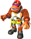 Artwork of Funky Kong from Donkey Kong Country 3: Dixie Kong's Double Trouble!