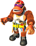 Artwork of Funky Kong from Donkey Kong Country 3: Dixie Kong's Double Trouble!