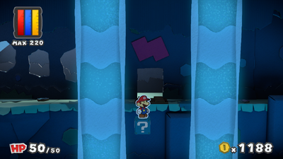 Fourth ? Block in Indigo Underground of Paper Mario: Color Splash.