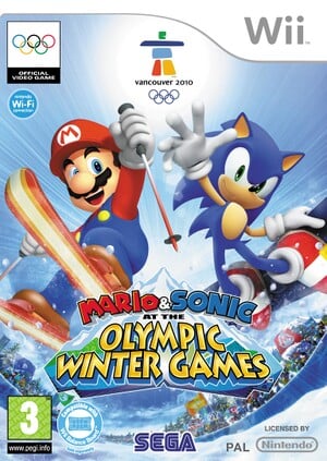 European box art of Mario & Sonic at the Olympic Winter Games on Wii