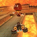 A Mii in the Goomba Suit performing a Jump Boost.