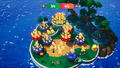 Mario and Luigi collecting coins on the island