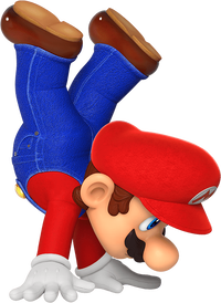 Mario handstanding Mario vs. Donkey Kong on Nintendo Switch.