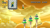 Luigi sighting in Stone Spike Conveyors from New Super Luigi U