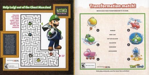 Spread of the thirteenth and fourteenth pages in the Play Nintendo Activity Book