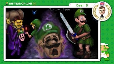 The Year of Luigi art submission created by Miiverse user Dean B and selected by Nintendo