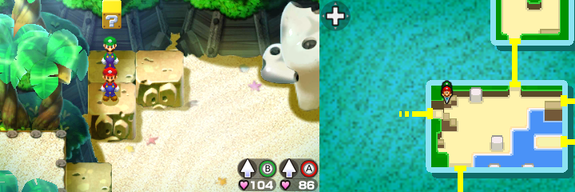 Block 22 in Plack Beach of Mario & Luigi: Bowser's Inside Story + Bowser Jr.'s Journey.