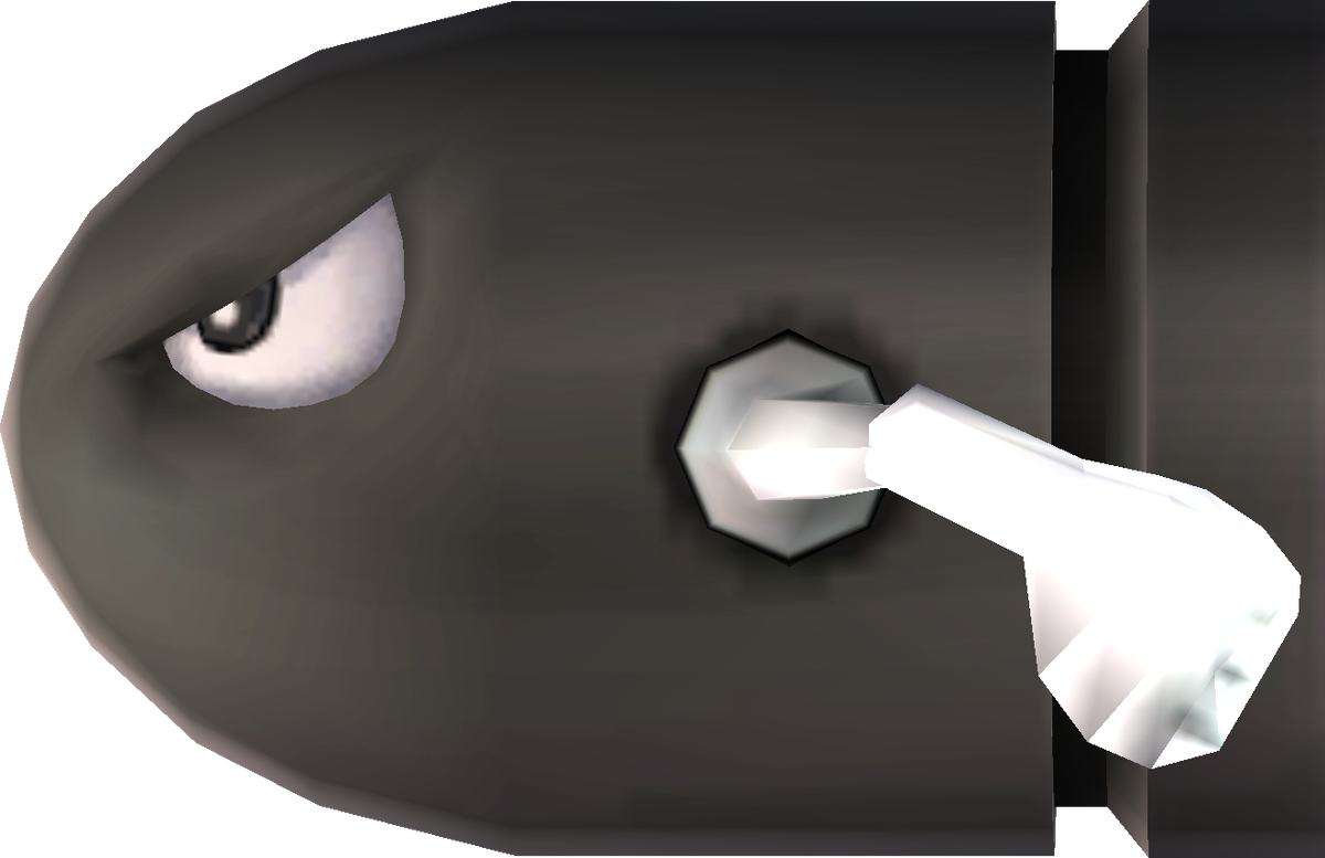 File:SMG Bullet Bill side profile.png - Super Mario Wiki, the Mario ...
