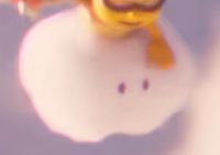 A Lakitu's cloud as seen in The Super Mario Galaxy Movie