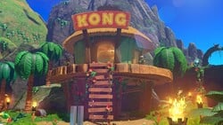 DK's Tree House on DK Island in Donkey Kong Bananza