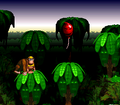 A Red Balloon over a tree