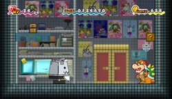 Last ? Block and last treasure chest in Fort Francis of Super Paper Mario.