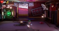 The Inverted Bedroom in Luigi's Mansion 3.