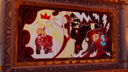 one of Augie's backstory mural at the Beacon Beach.