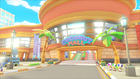 The course icon for Wii Coconut Mall in Mario Kart 8 Deluxe