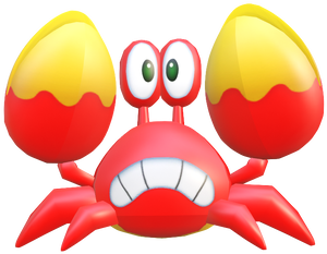 Rendered model of the Sidestepper obstacle in Mario Kart 8.