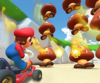 Thumbnail of the Daisy Cup challenge from the 2019 Winter Tour; a Goomba Takedown challenge set on N64 Koopa Troopa Beach (reused as the Shy Guy Cup's bonus challenge in the Cat Tour)