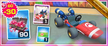 The Red B Dasher Pack from the London Tour in Mario Kart Tour
