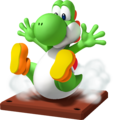 Yoshi performing a Ground Pound on a ? Panel