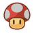 Mushroom icon for the Pianta Parlor matching game in Paper Mario: The Thousand-Year Door (Nintendo Switch)