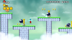 Chain Chomps in World 7-2 of New Super Mario Bros. Wii