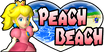 The logo for Peach Beach, from Mario Kart Double Dash!!.