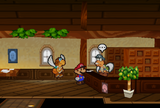 Mario and Parakarry in the Toad Town Post Office