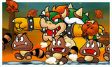 Bowser giving some Goombas tanooki abilities.