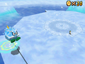 Luigi fighting Chief Chilly in Super Mario 64 DS
