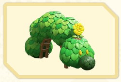 Menu icon of the Pom-Pom Bloom (Wiggler Topiary) decoration in Super Mario Bros. Wonder – Nintendo Switch 2 Edition + Meetup in Bellabel Park.