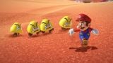 Mini Goombas chasing Mario