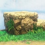 Squared screenshot of a stone wall from Super Mario Odyssey.